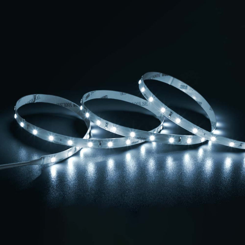 4.8W/m IP20 5 metres LED Strip with cable - Cool White