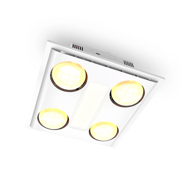 4-Light Bathroom Heater & Exhaust  - LED Panel - Tri-Colour