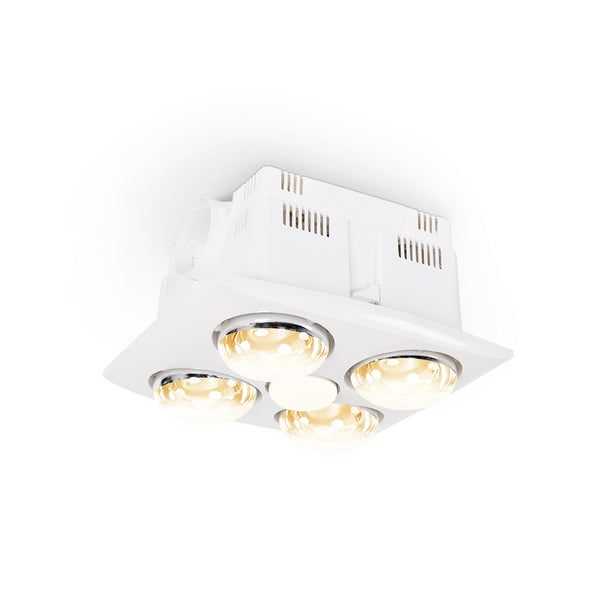 4-Light 3 in 1 Bathroom Heater & Exhaust - LED