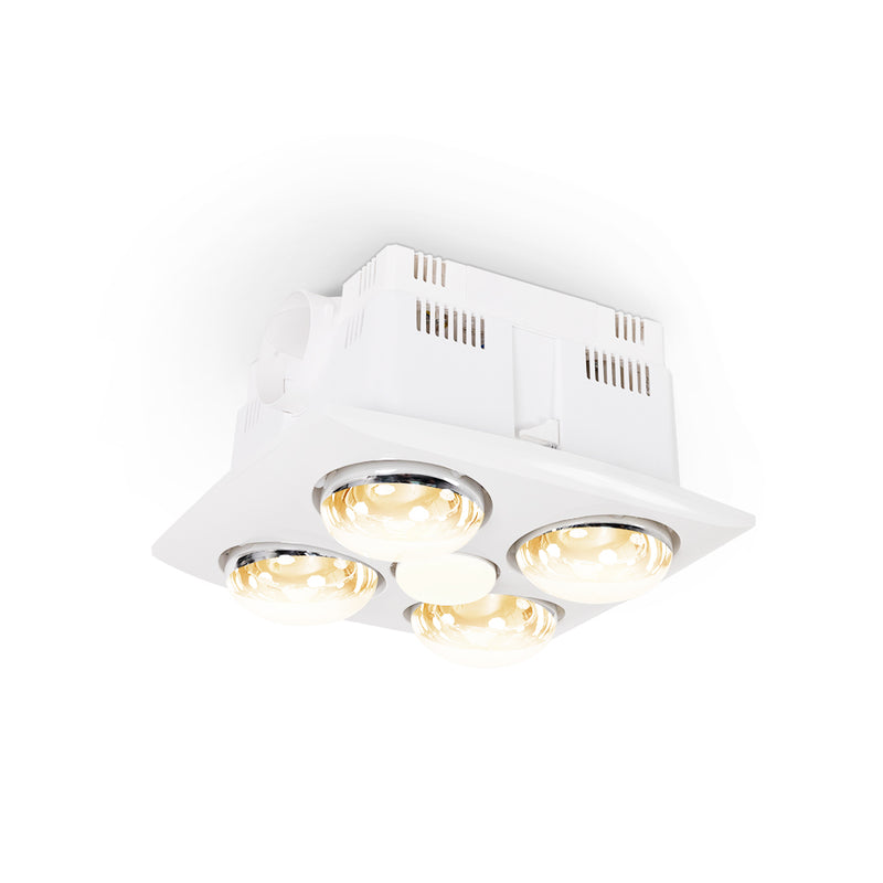 4-Light 3 in 1 Bathroom Heater & Exhaust - LED