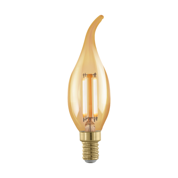 4W E14 1700K Dimmable LED Flame Candle Gold Age