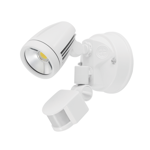 CHOPPER 15W Security Spotlight Sensor White Cast Aluminium