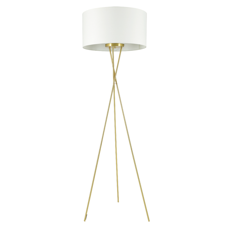 FONDACHELLI Floor Lamp 1X28W E27 Brass Matt/White
