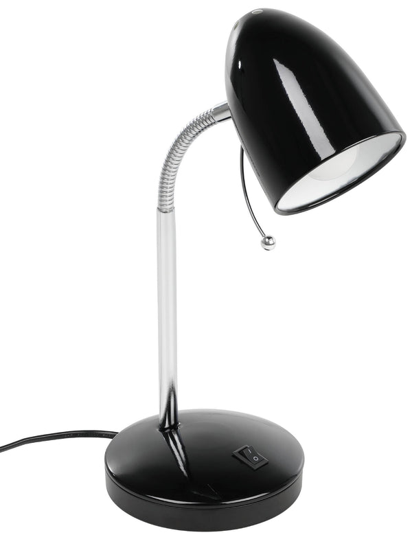 LARA Table Lamp 1X10W E27 Black W/USB ChromeG