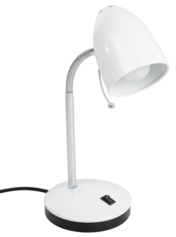 LARA Table Lamp 1X10W E27 White W/USB ChromeG