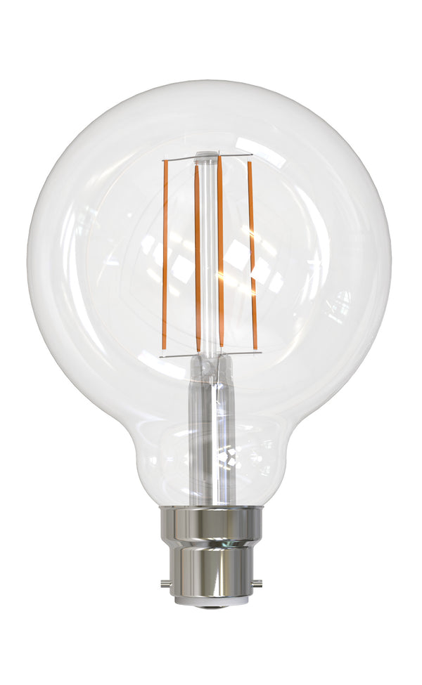 5W B22 2700K Dimmable LED G95 Clear
