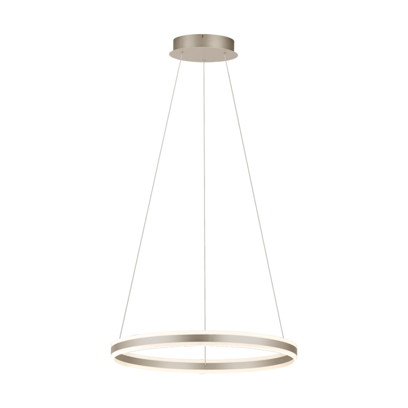 TONARELLA Pendant Light 1x78W LED Satin Nickel & CHAMP