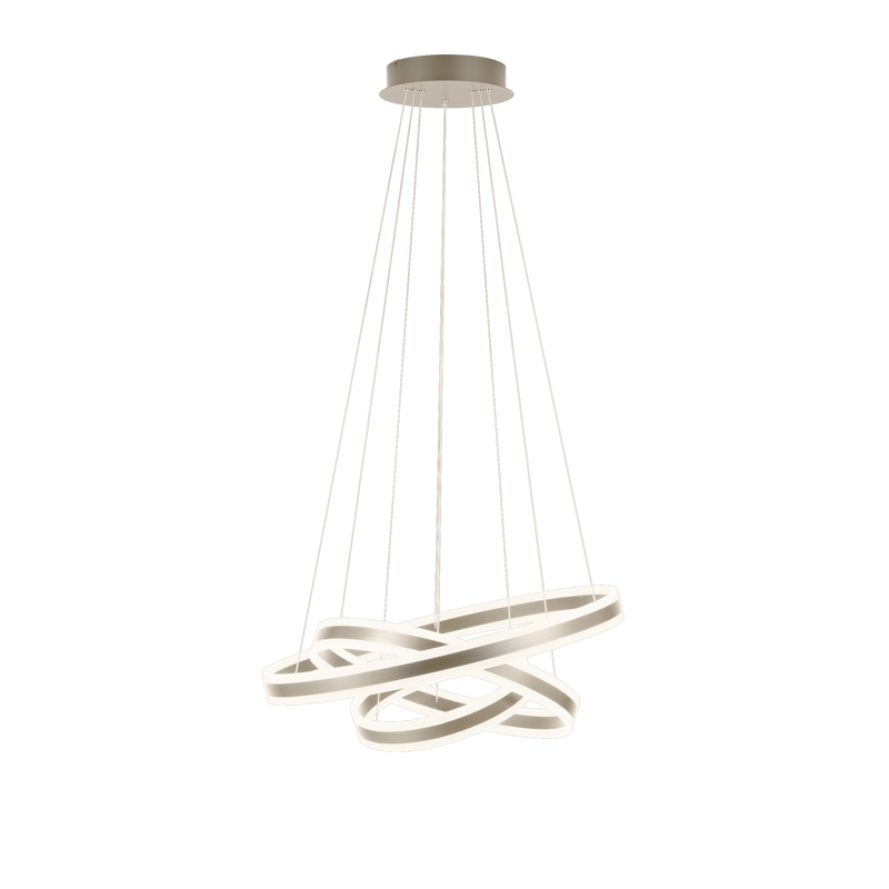 TONARELLA Pendant Light 3L 177W LED Satin Nickel & CHAMP