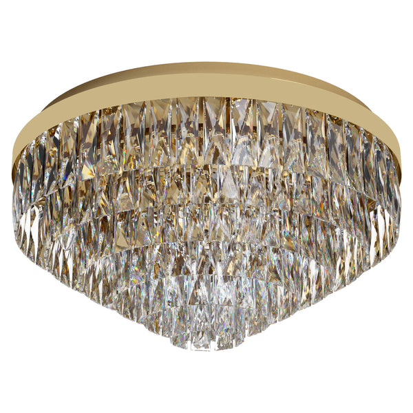 The Show Stoper VALPARAISO Ceiling Light 11x40W E14 Gold Steel & Crystal