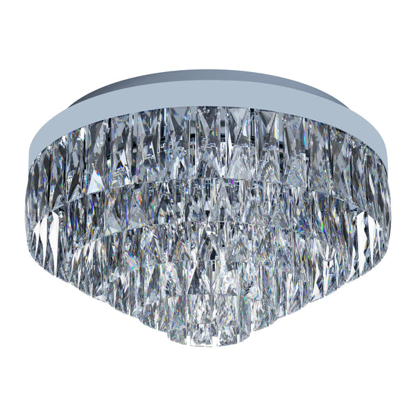 The Show Stoper VALPARAISO Ceiling Light 8x40W E14 Chrome Steel & Crystal