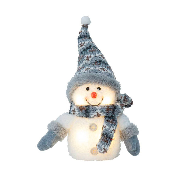 Xmas Joylight Snowman Decorative Grey 250mm