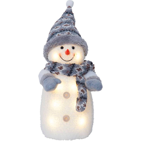 Xmas Joylight Snowman Decorative Grey 380mm