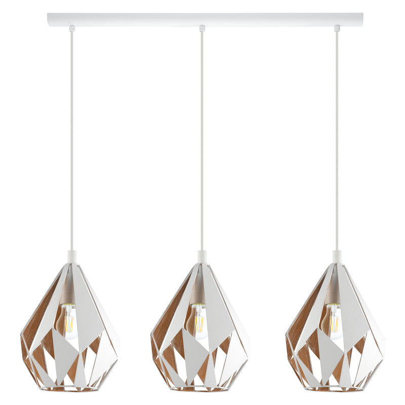 CARLTON 1 Pendant 3X60W E27 White/Gold