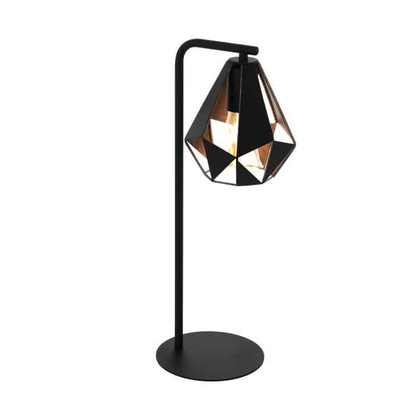 CARLTON 4 Table Lamp 1x60W E27 Black & Copper