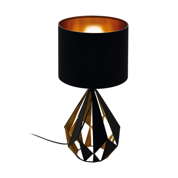 CARLTON 5 Table Lamp 1x60W E27 Black & Gold
