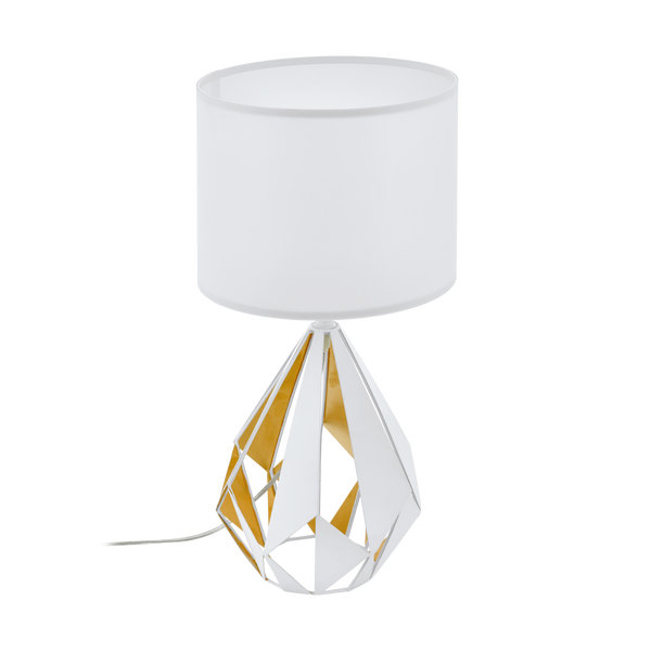 CARLTON 5 Table Lamp 1x60W E27 White & Gold