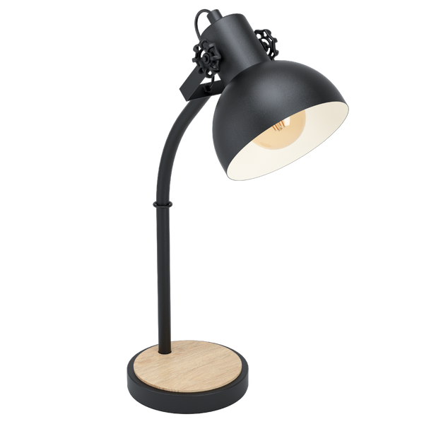 LUBENHAM Table Lamp 1X28W E27 Black/Wood