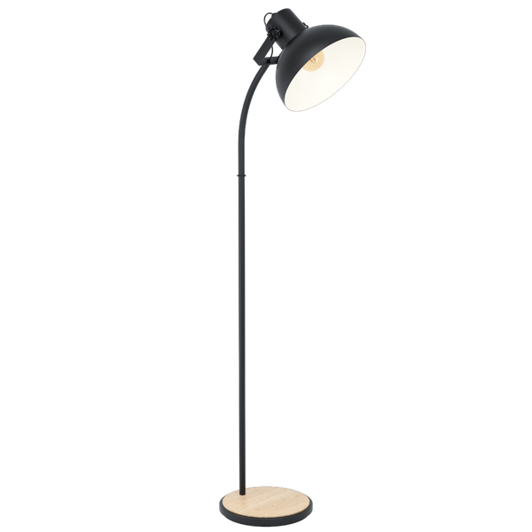 LUBENHAM Floor Lamp 1X28W E27 Black/Wood