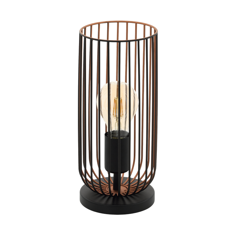 ROCCAMENA Table Lamp 1x60W E27 Black/Copper