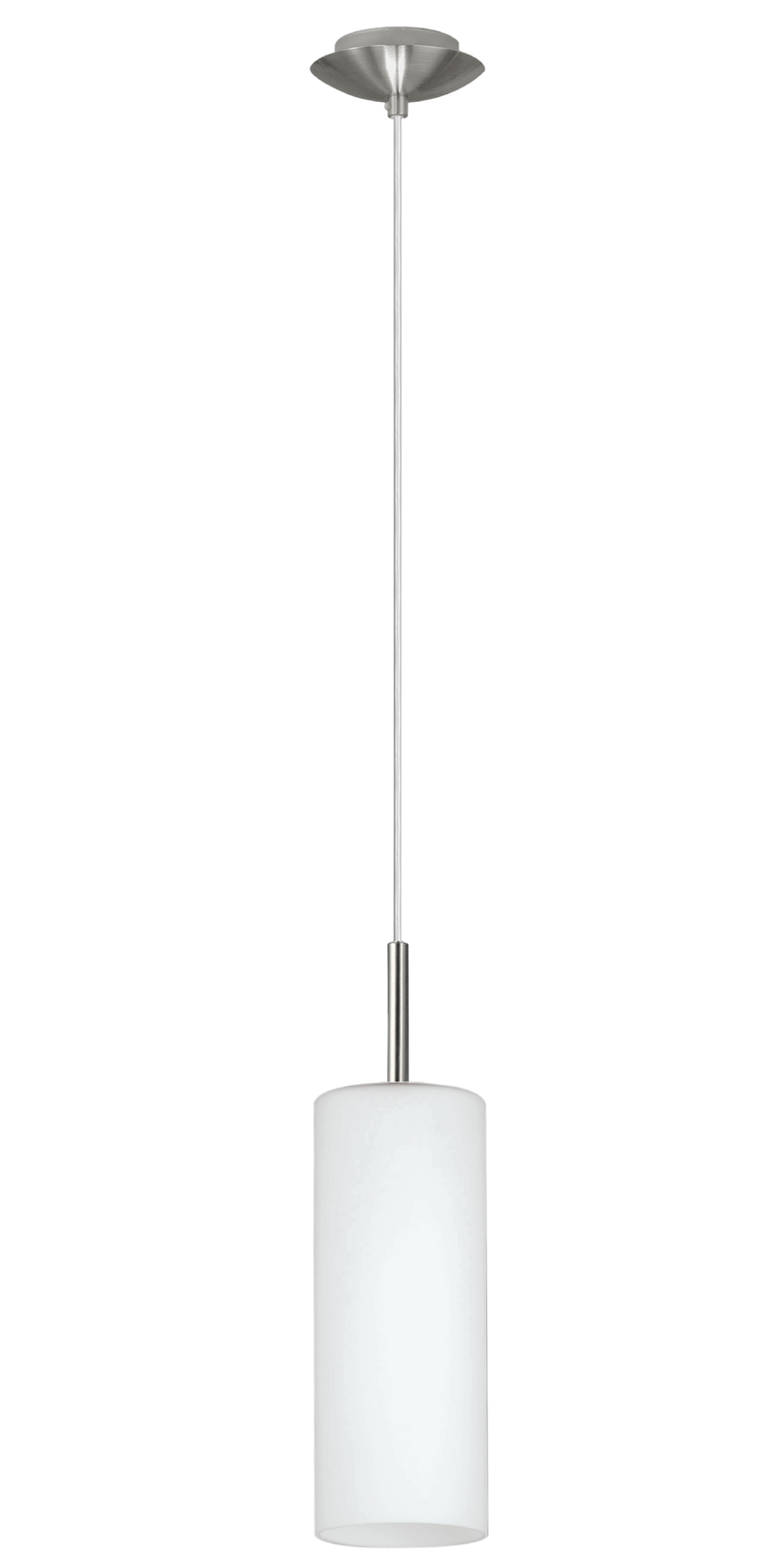 TROY Pendant Light 1x60W E27 Nickel & Opal