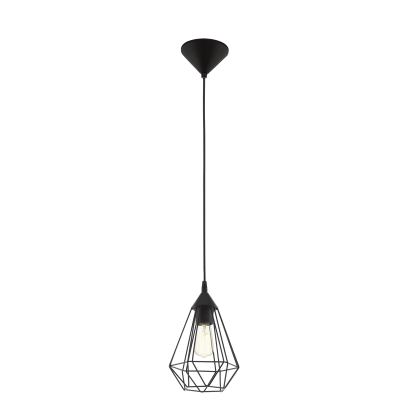 TARBES Pendant Light 1x60W E27 Black Small