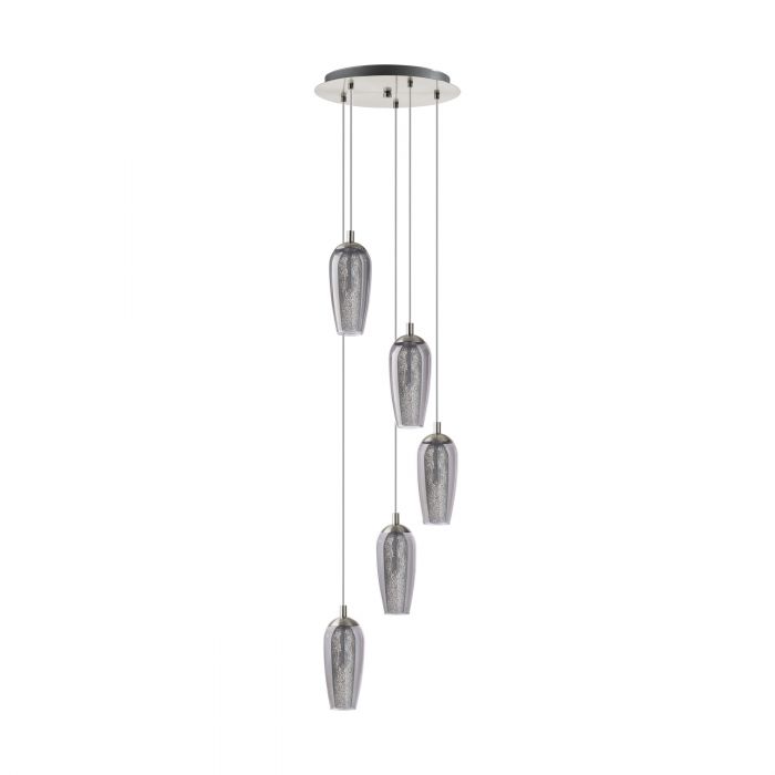 Farsala LED Pendant 5X3W G9 LED 3000K Silver Nickel / Black