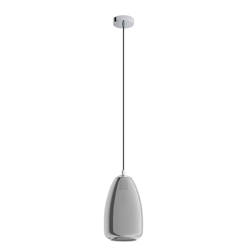 ALOBRASE Pendant 1X40W E27 Chrome / Black TR Small