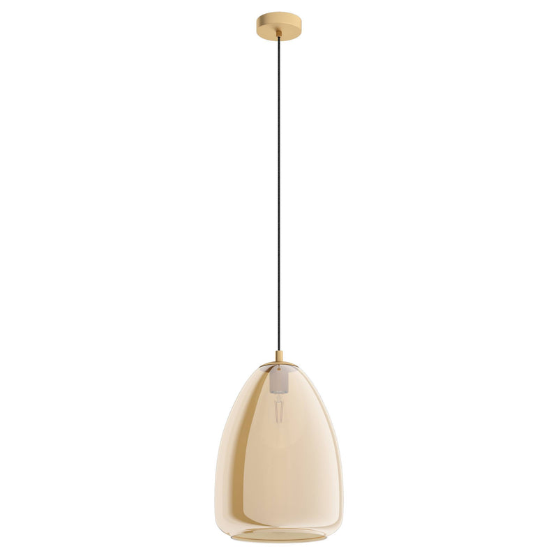 ALOBRASE Pendant 1X40W E27 Brass Matt / Amber Large