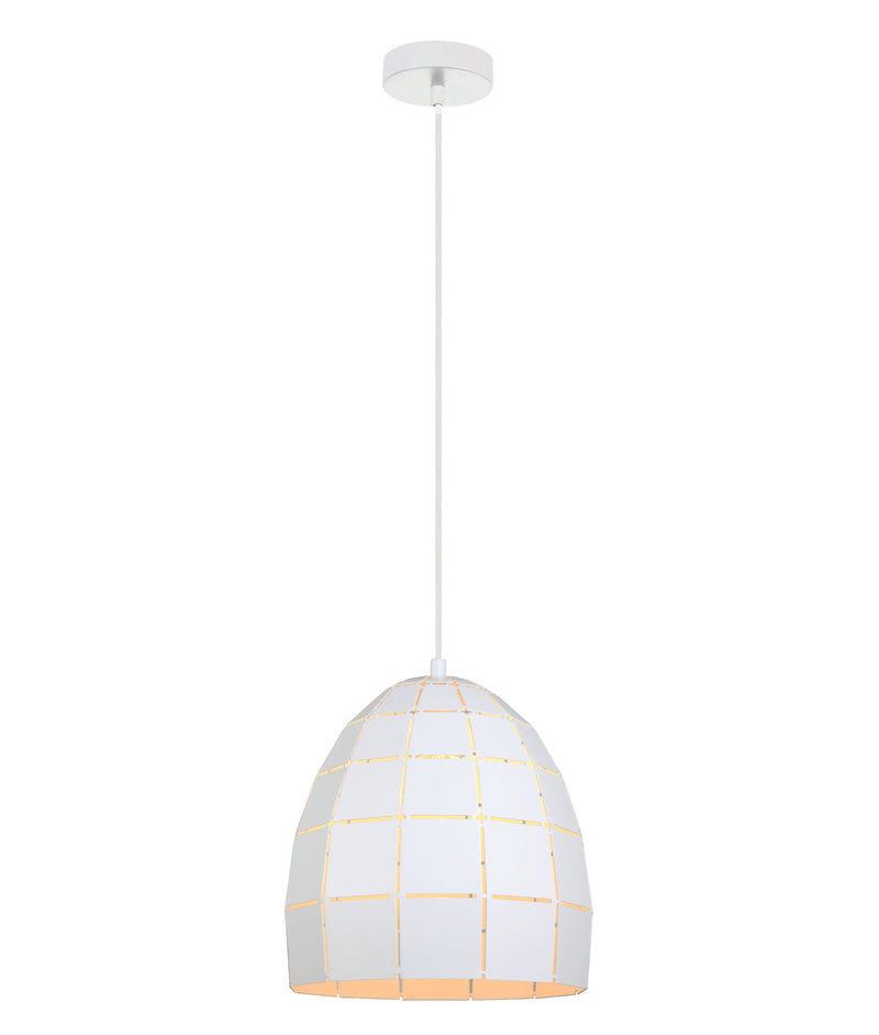 PENDANT ES Matt Wh Tiled ELLIPSE OD250mm