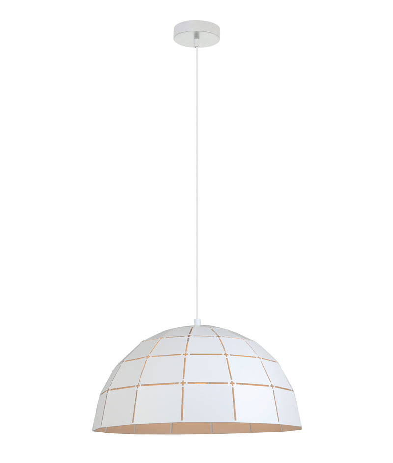 PENDANT ES Matt Wh Tiled DOME OD400mm