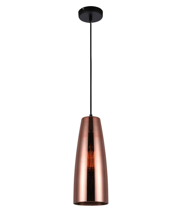 PENDANT ES Copper Coloured Glass ELLIPSE OD135mm