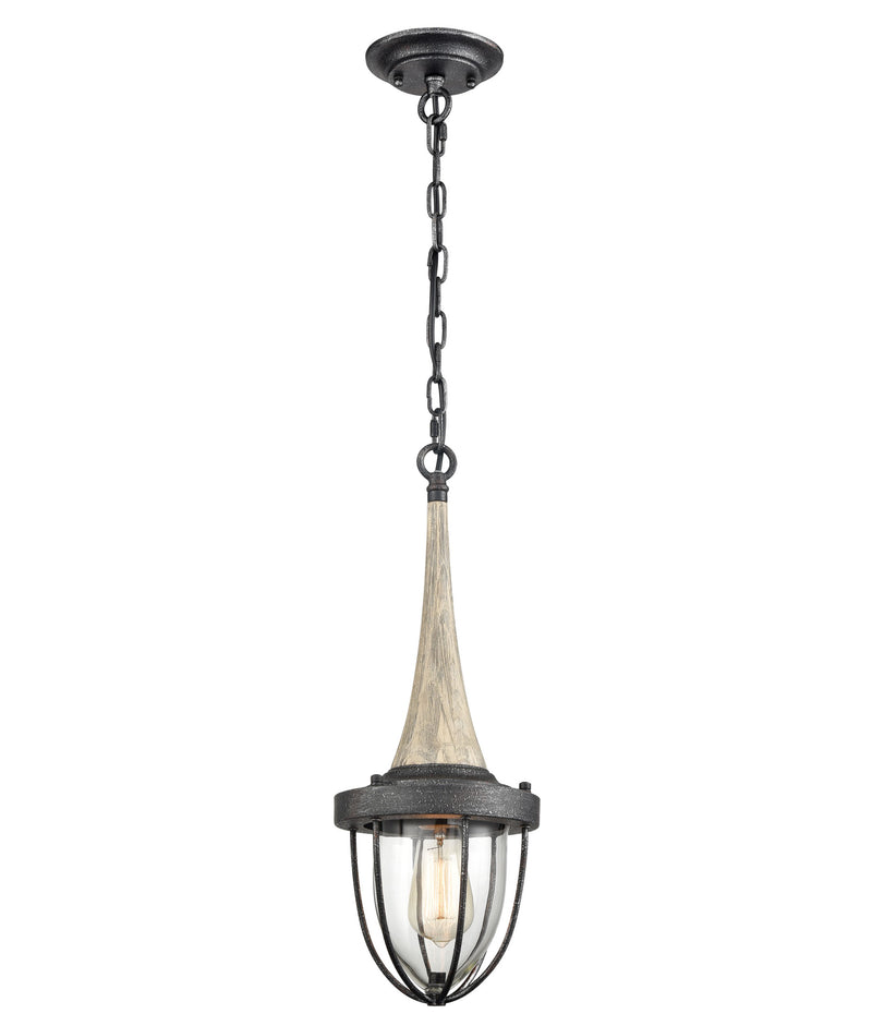 PENDANT ES Weathered Charcoal & Washed wood