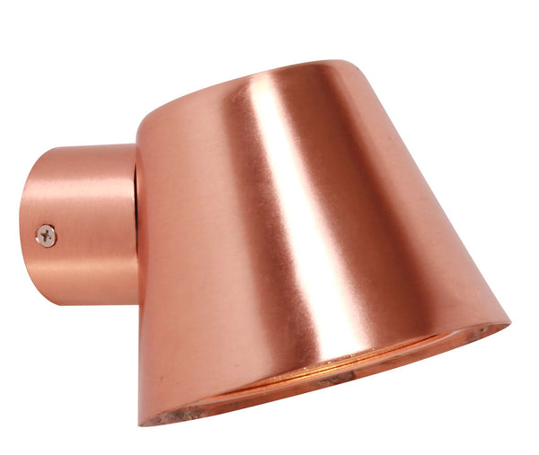 Outdoor LED Wall Light Copper / Glass Diffuser Flat Top Cone 35W IP44